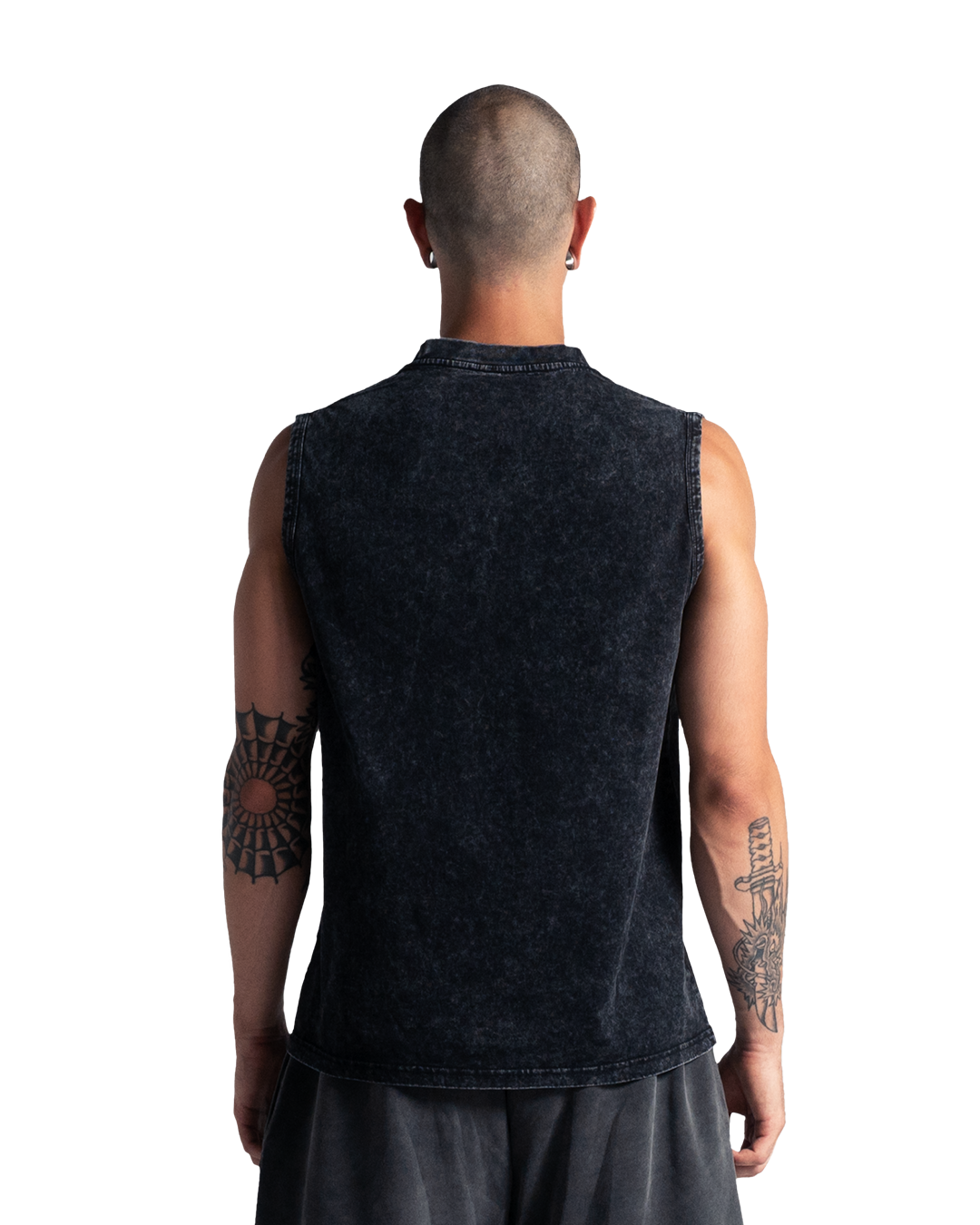 EXO-RAGE VINTAGE WASHED BLACK TANK TOP