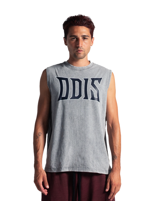 EXO-RAGE VINTAGE WASHED GREY TANK TOP