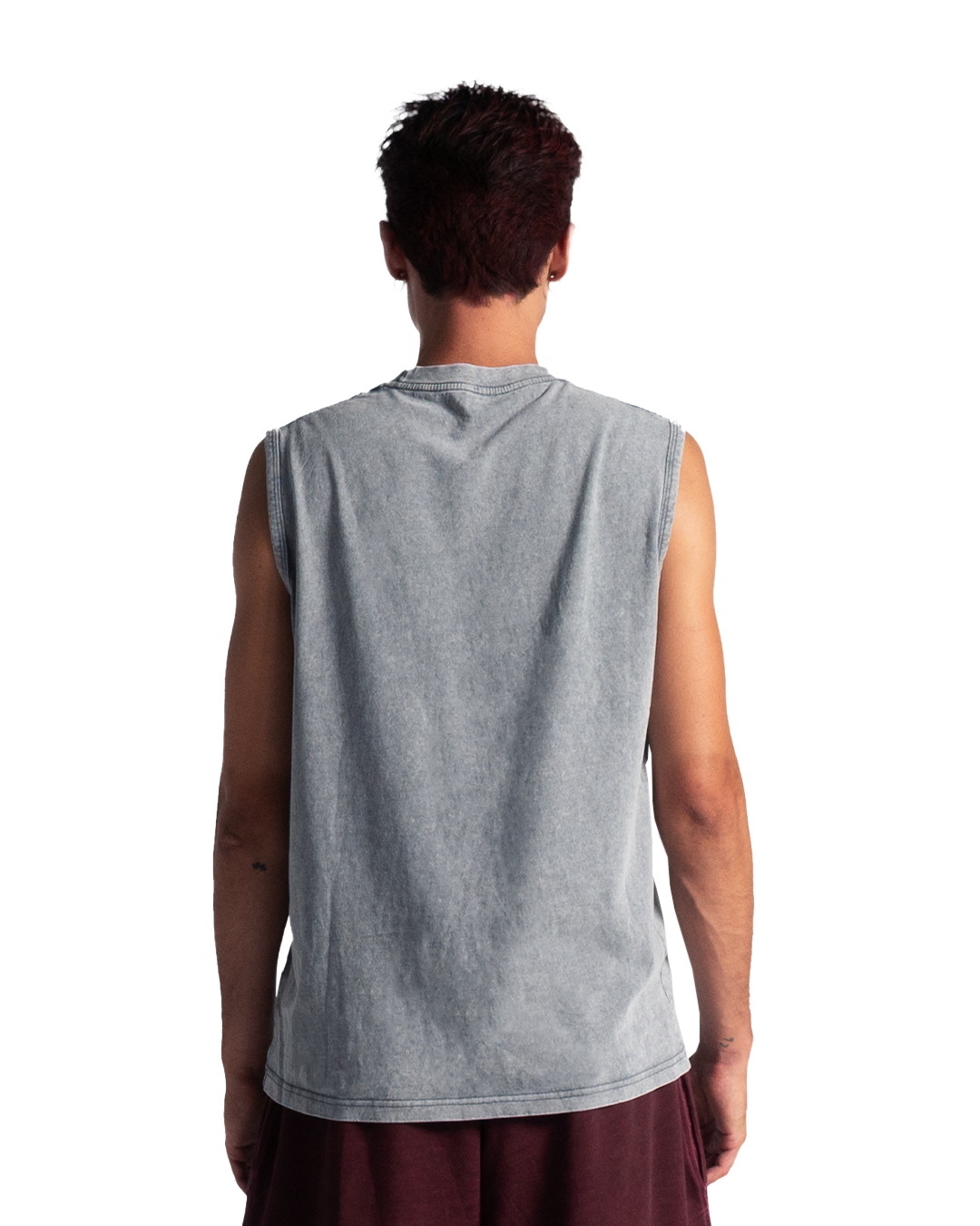 EXO-RAGE VINTAGE WASHED GREY TANK TOP
