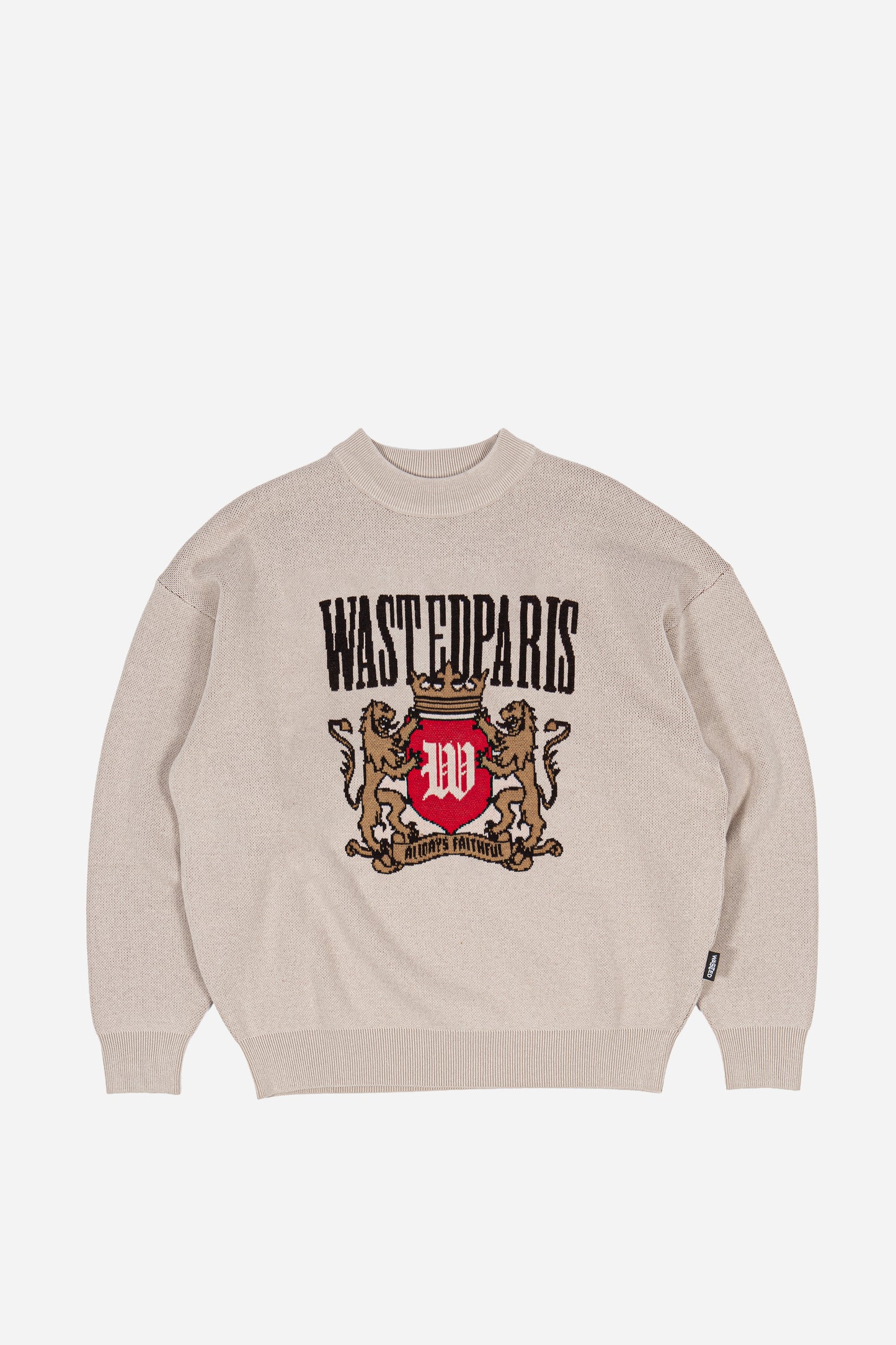 CREST SWEATER-BEIGE