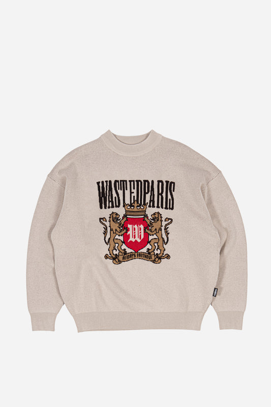CREST SWEATER-BEIGE