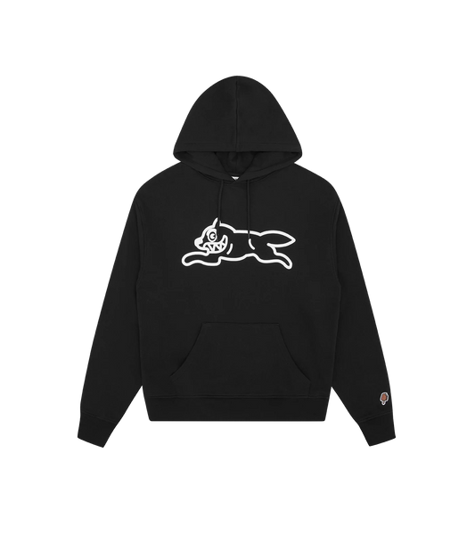 RUNNING DOG POPOVER HOOD - BLACK