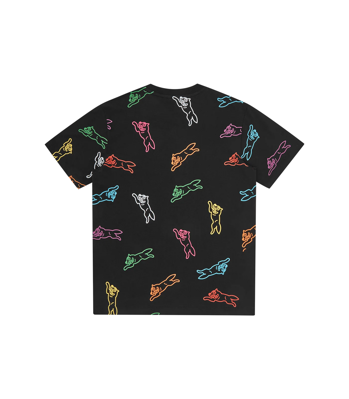 ALLOVER RUNNING DOG T-SHIRT - BLACK