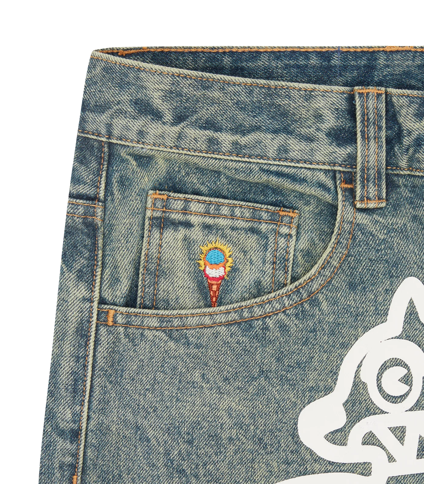 RUNNING DOG TRIPLE SCOOP DENIM PANT - VINTAGE WASH