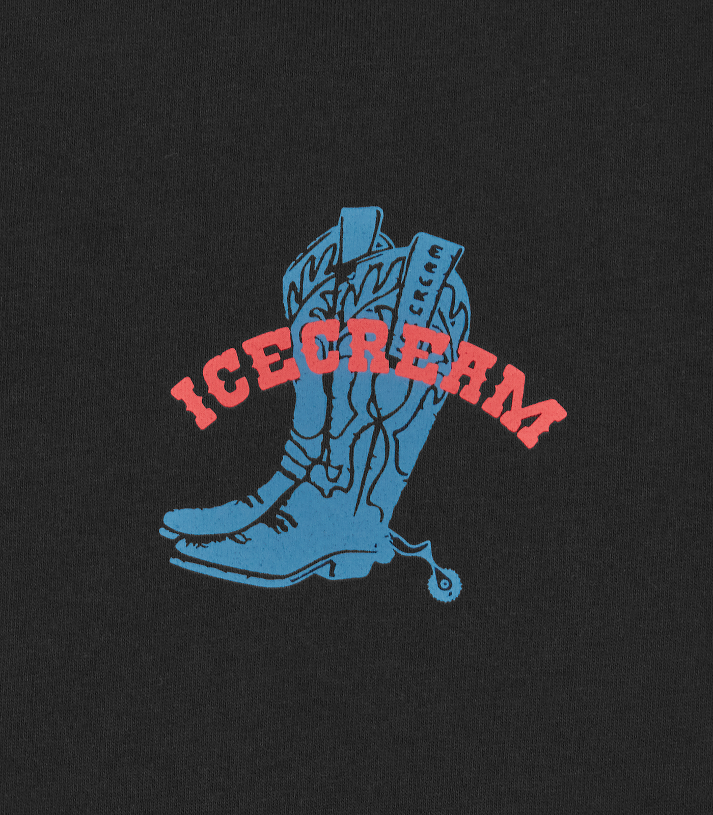 COWBOY BOOT T-SHIRT - BLACK