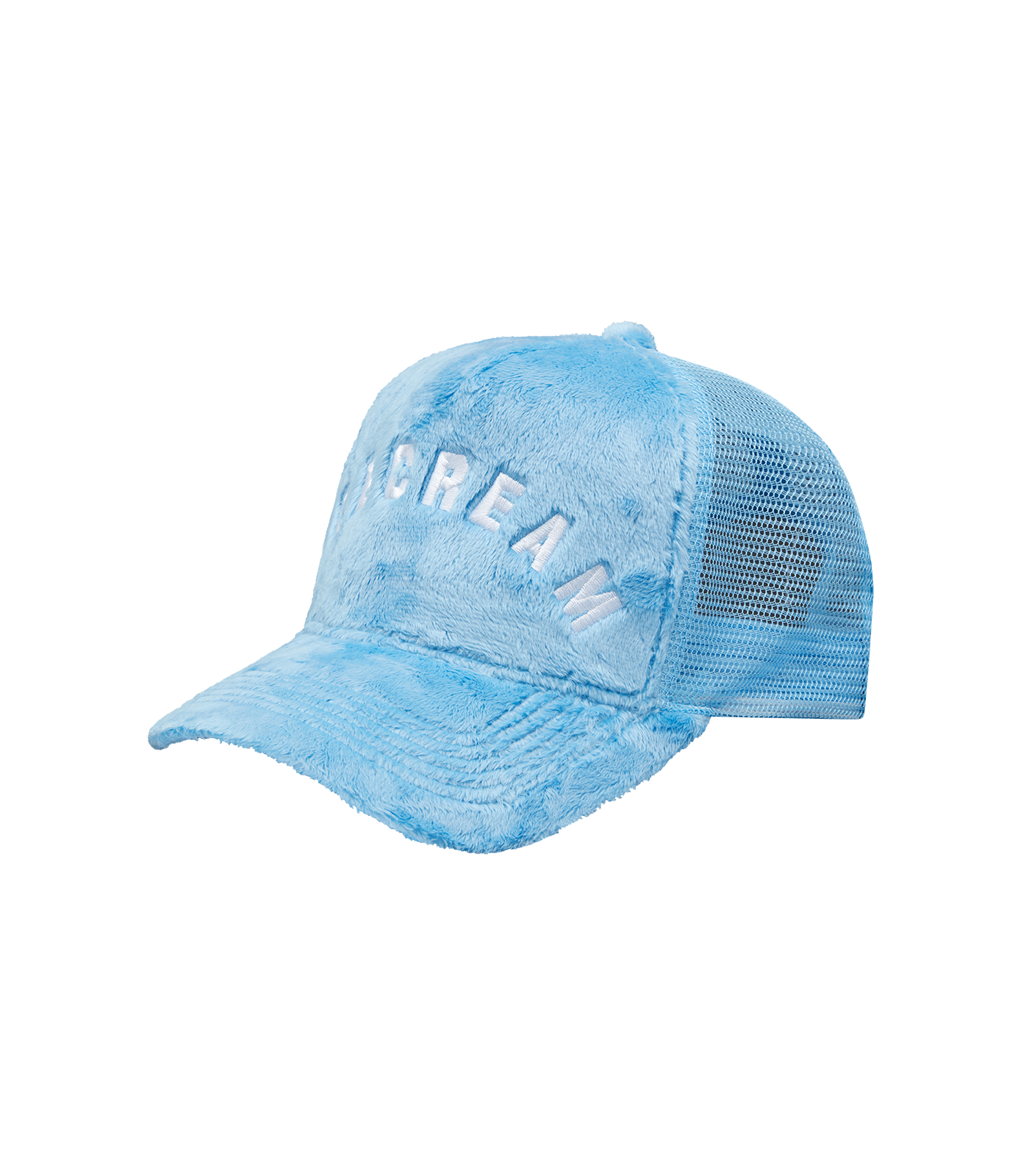 FUR TRUCKER CAP - BLUE
