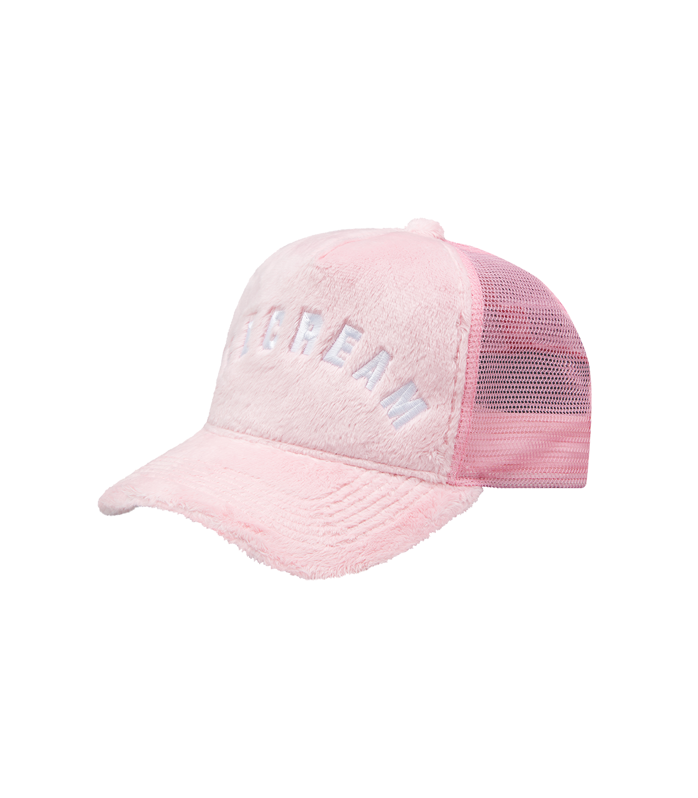 FUR TRUCKER CAP - PINK