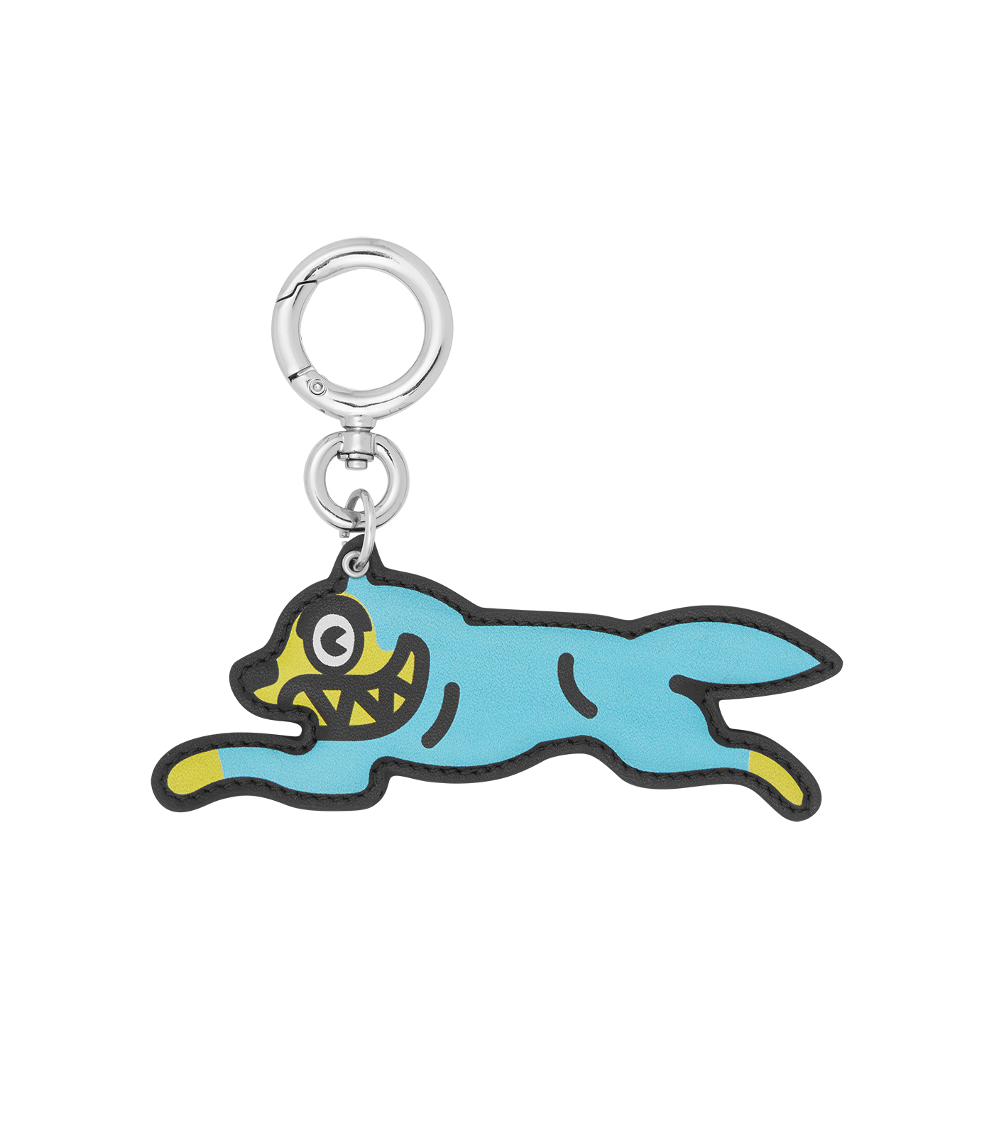 RUNNING DOG LEATHER KEY RING - BLUE