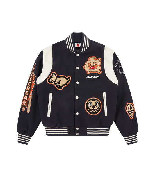 COLLEGIATE PATCH VARSITY JACKET