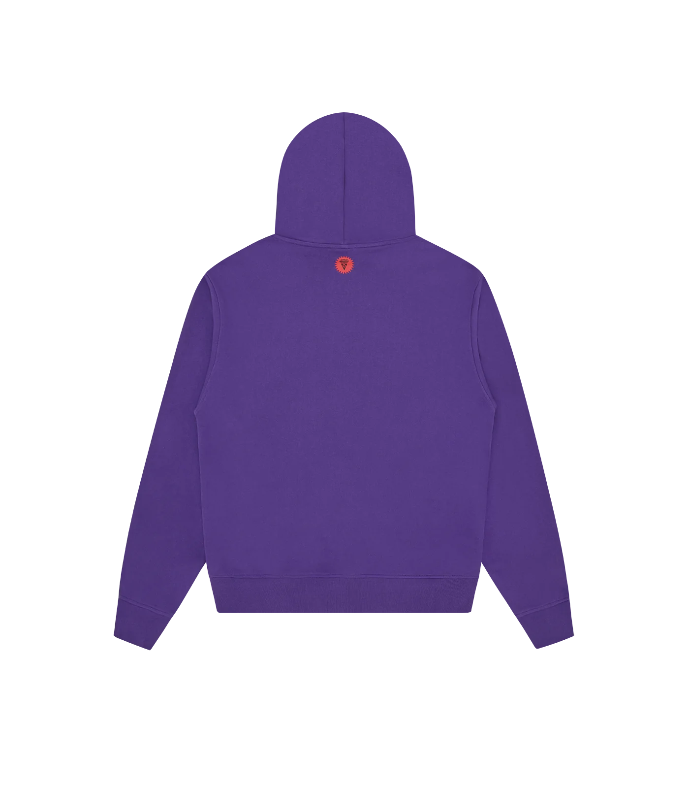 SATIN RUNNING DOG POPOVER HOOD - PURPLE