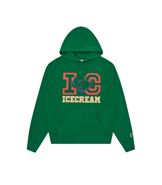 COLLEGIATE PUPPY POPOVER HOOD - GREEN