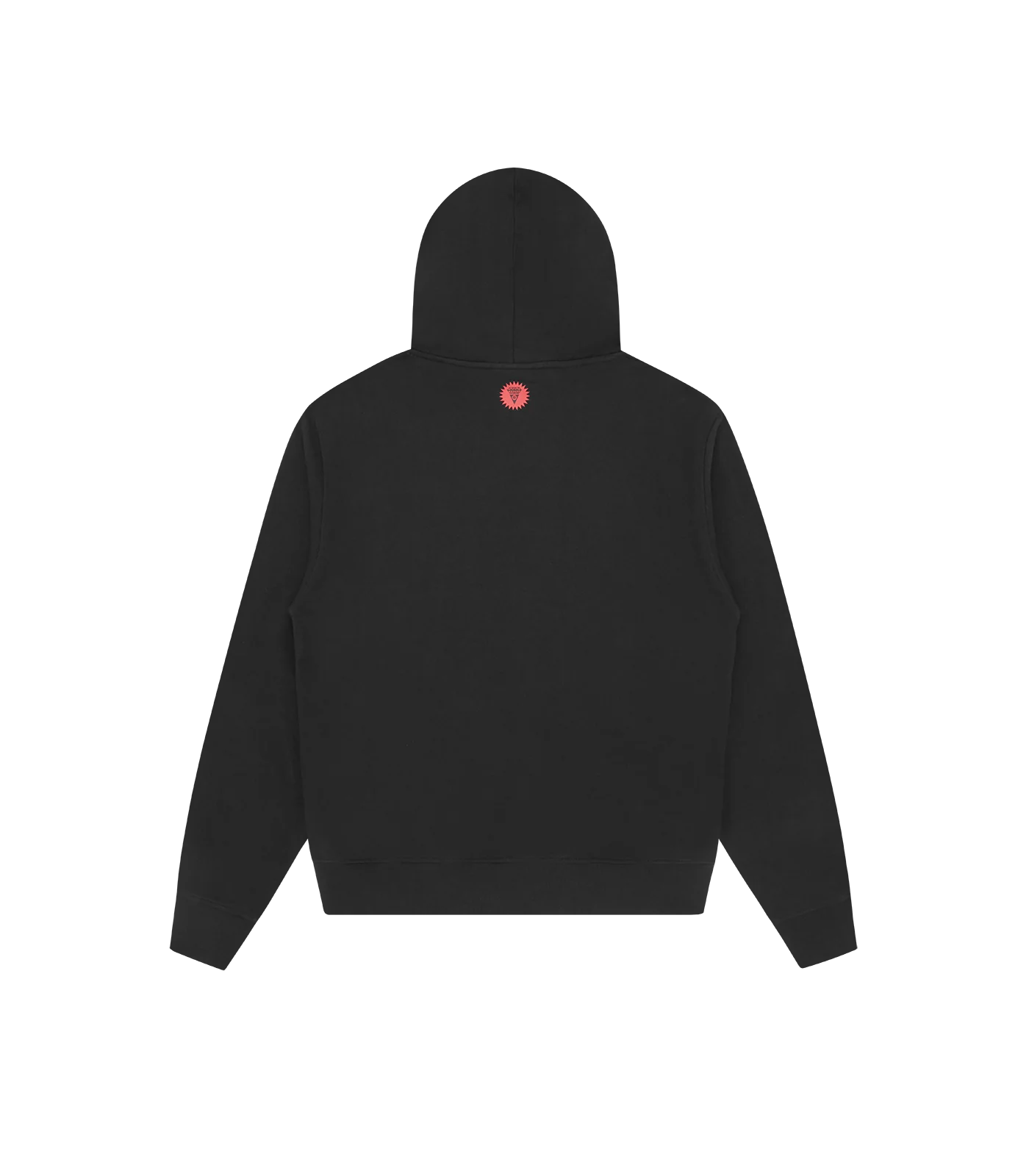 POLKA DOT RUNNING DOG POPOVER HOOD - BLACK