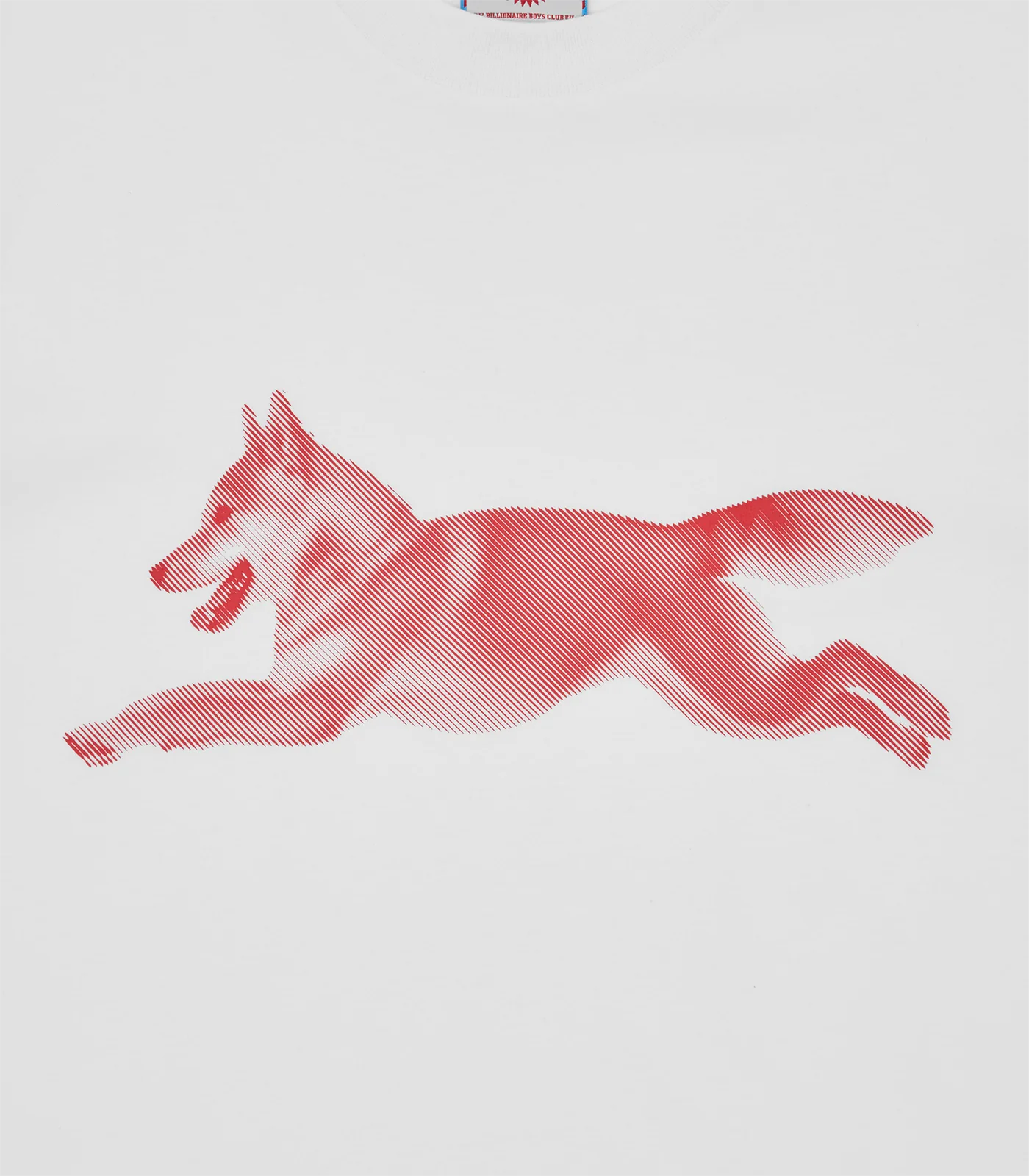 HALFTONE RUNNING DOG T-SHIRT - WHITE
