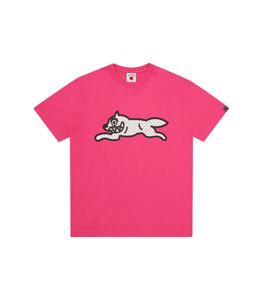 POLKA DOT RUNNING DOG T-SHIRT - PINK