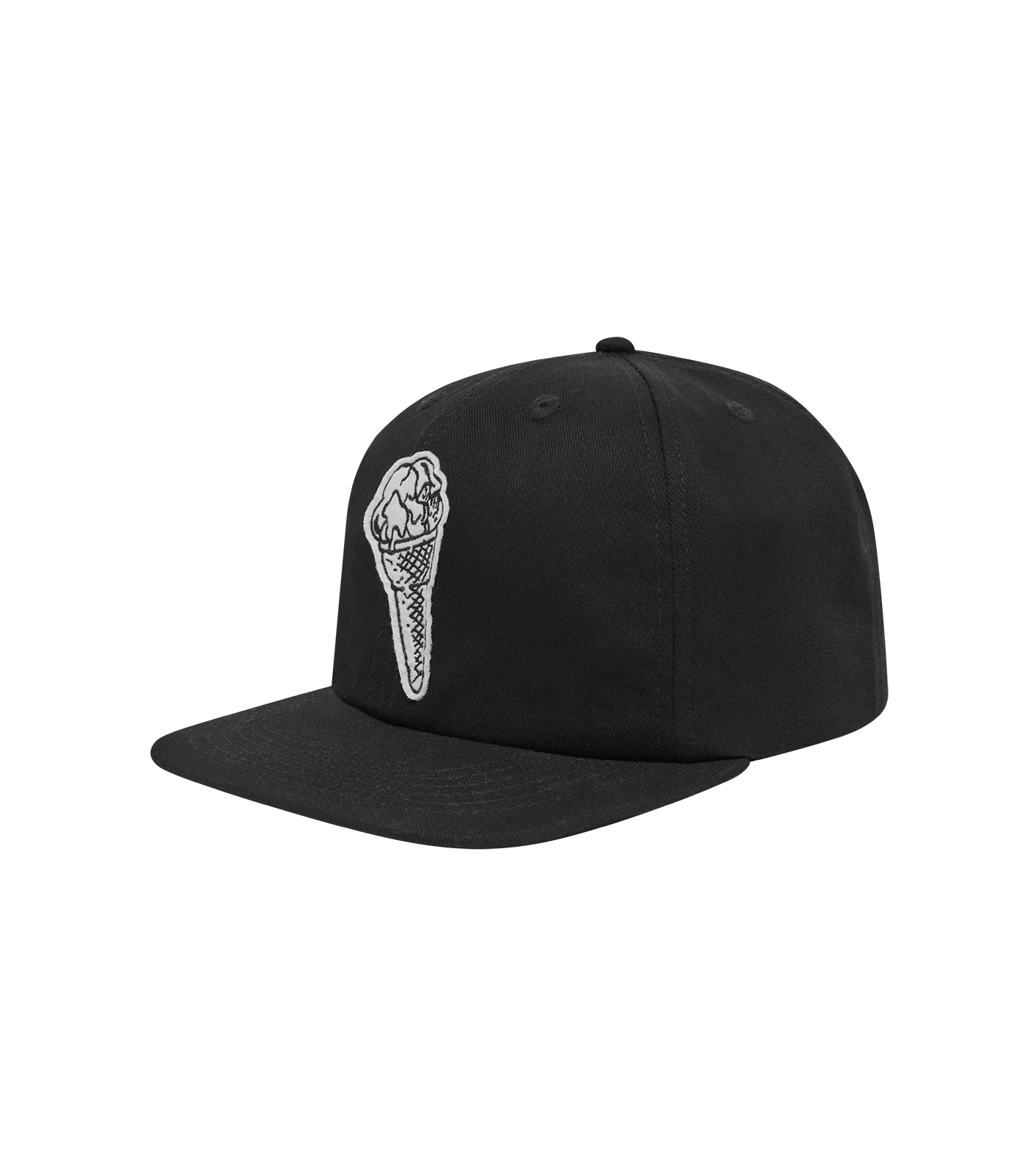 CONE FELT PATCH CAP - BLACK
