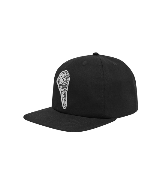 CONE FELT PATCH CAP - BLACK