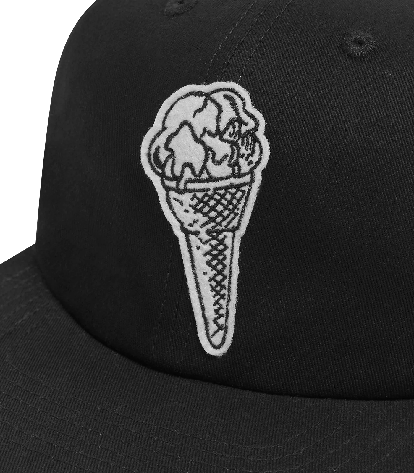 CONE FELT PATCH CAP - BLACK
