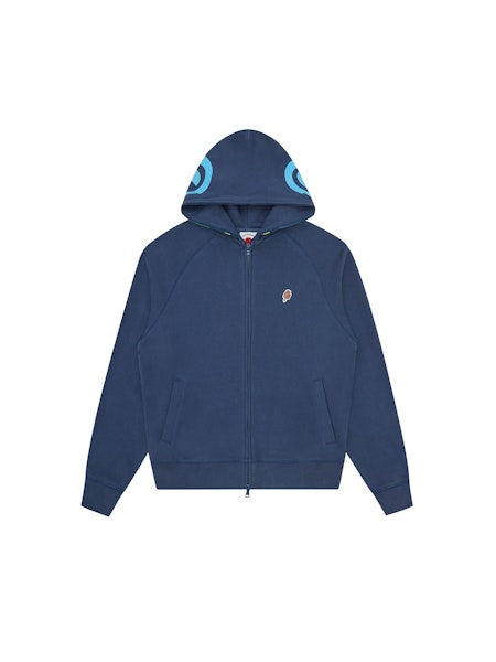 GRADIENT SMILEY ZIP THROUGH HOOD NAVY