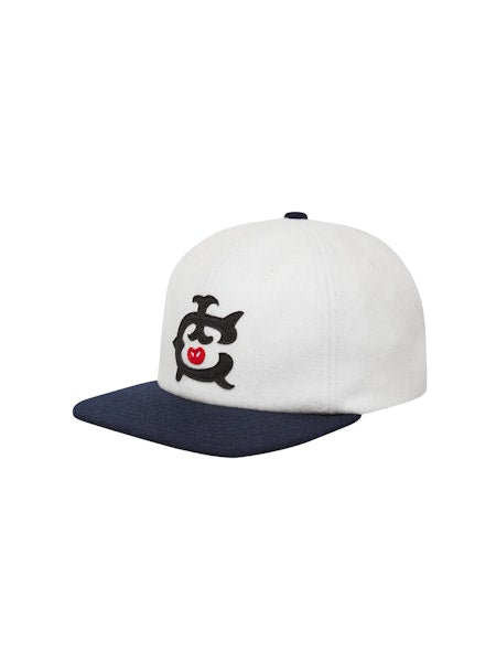 IC 6 PANEL CAP - ECRU/NAVY