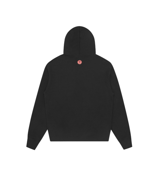 WOODLAND CAMO RUNNING DOG POPOVER HOOD-BLACK