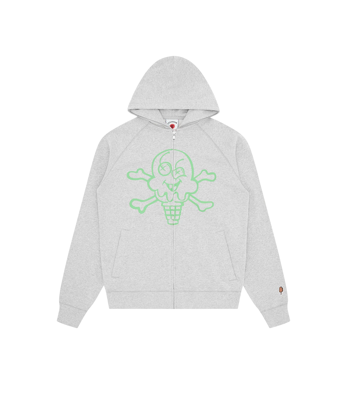 CONES & BONES ZIP THROUGH HOOD