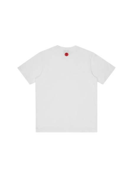TIGER STRIPE RUNNING DOG T-SHIRT - WHITE