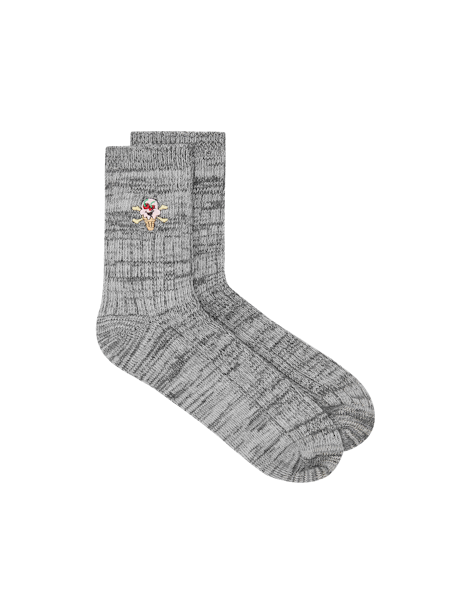 CONES & BONES MARL SOCKS - GREY