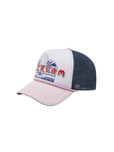 ICECREAM DINER TRUCKER CAP - WHITE/PINK
