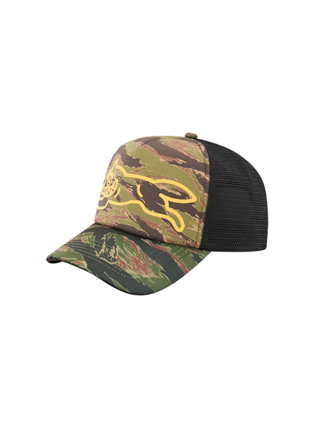 TIGER STRIPE RUNNING DOG TRUCKER CAP - CAMO