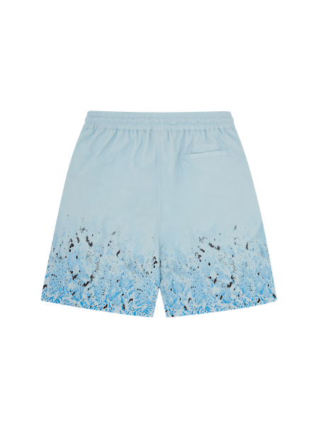 GRADIENT SNAKESKIN RUNNING DOG SWIM SHORTS-BLUE