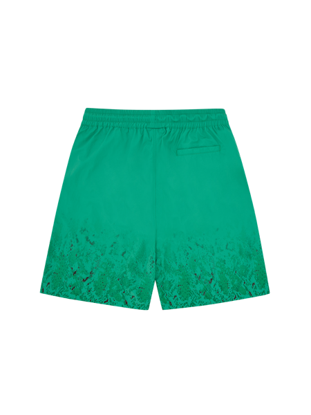 GRADIENT SNAKESKIN RUNNING DOG SWIM SHORTS-VERDE