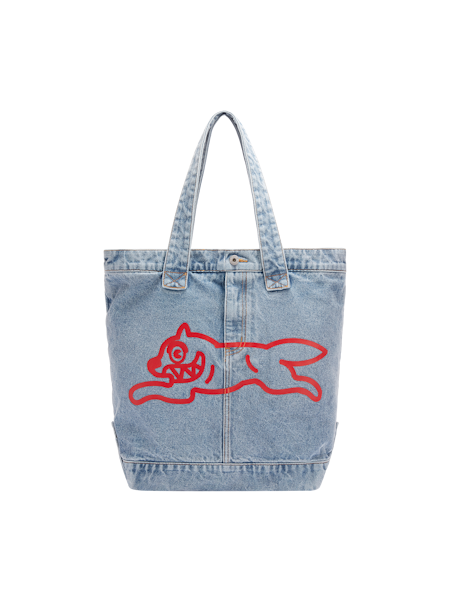 RUNNING DOG DENIM TOTE BAG-LIGHT BLUE