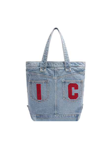 RUNNING DOG DENIM TOTE BAG-LIGHT BLUE