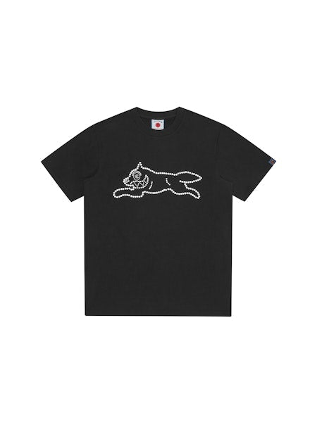CRYSTAL RUNNING DOG T-SHIRT-BLACK