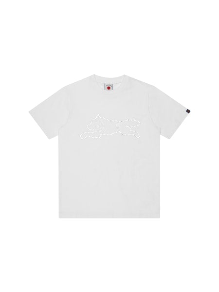 CRYSTAL RUNNING DOG T-SHIRT-WHITE