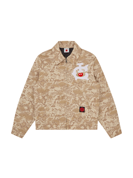 SNAKESKIN QUILTED WORK JACKET