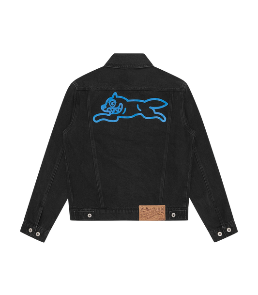 RUNNING DOG DENIM TRUCKER JACKET - BLACK