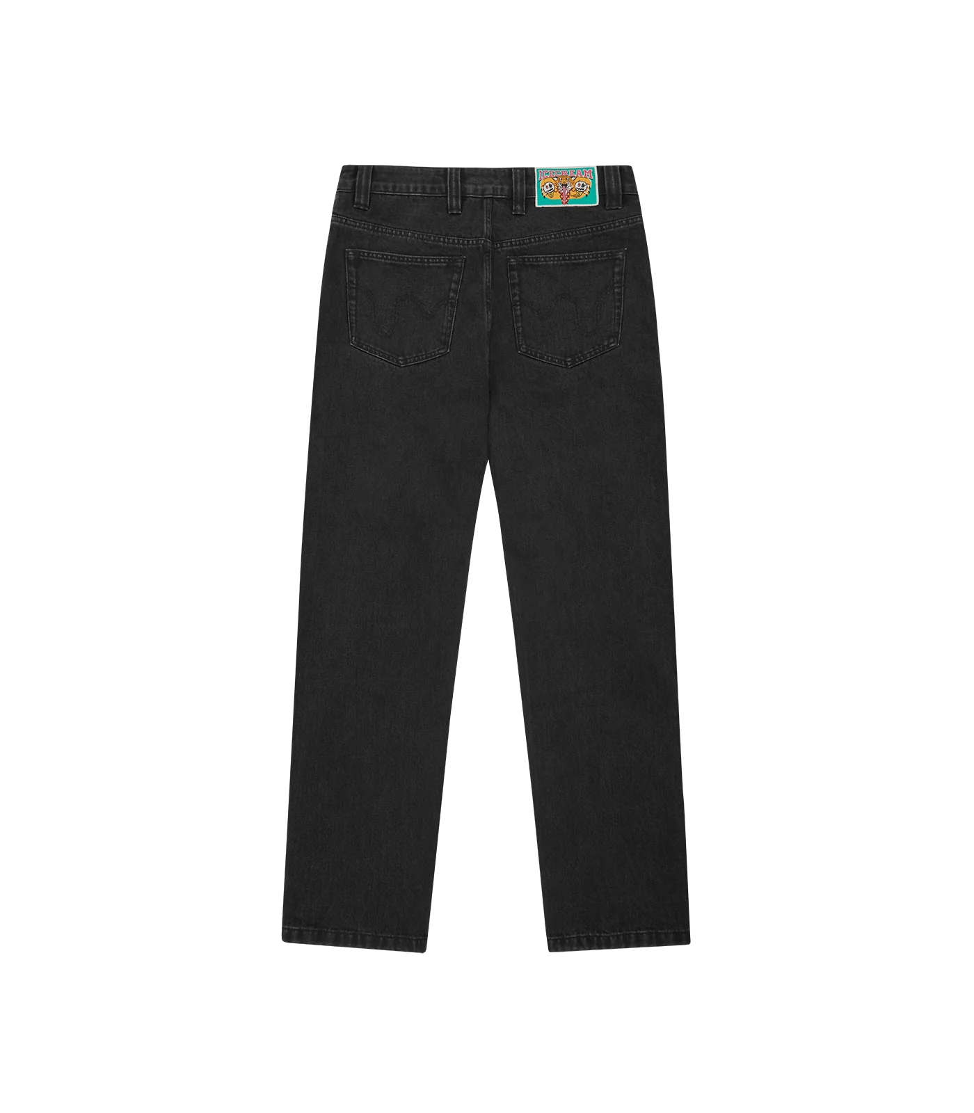RUNNING DOG DOUBLE SCOOP DENIM PANT - BLACK