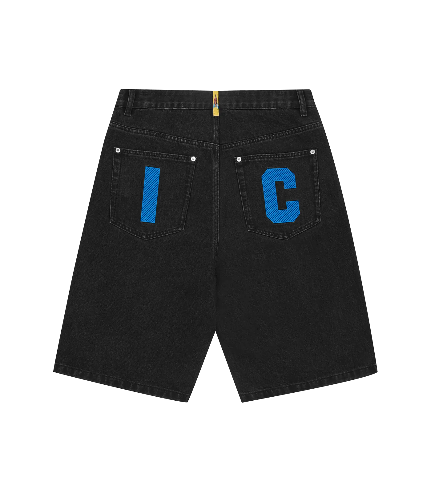 RUNNING DOG DENIM SHORTS - BLACK