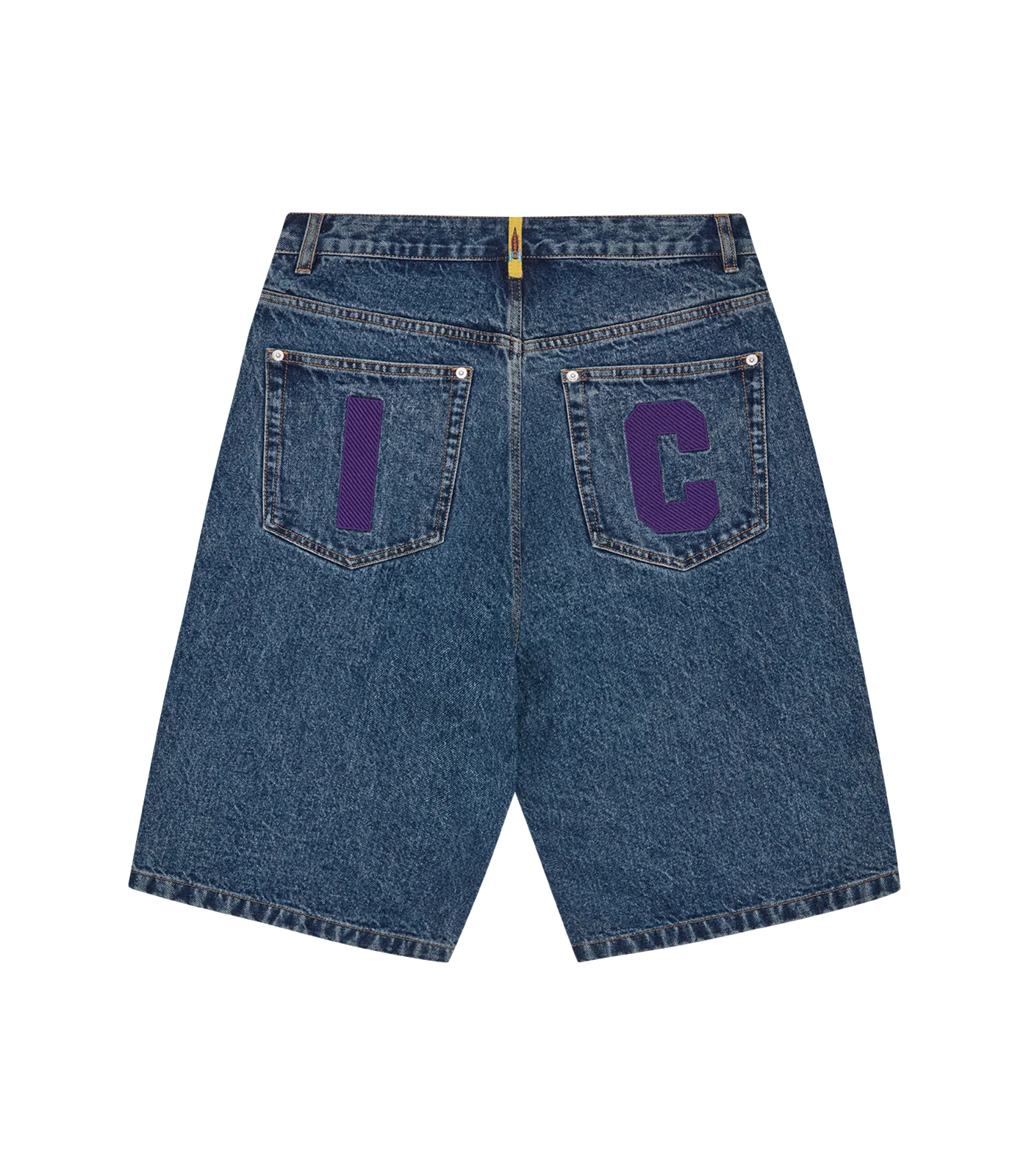 RUNNING DOG DENIM SHORTS - MID WASH BLUE