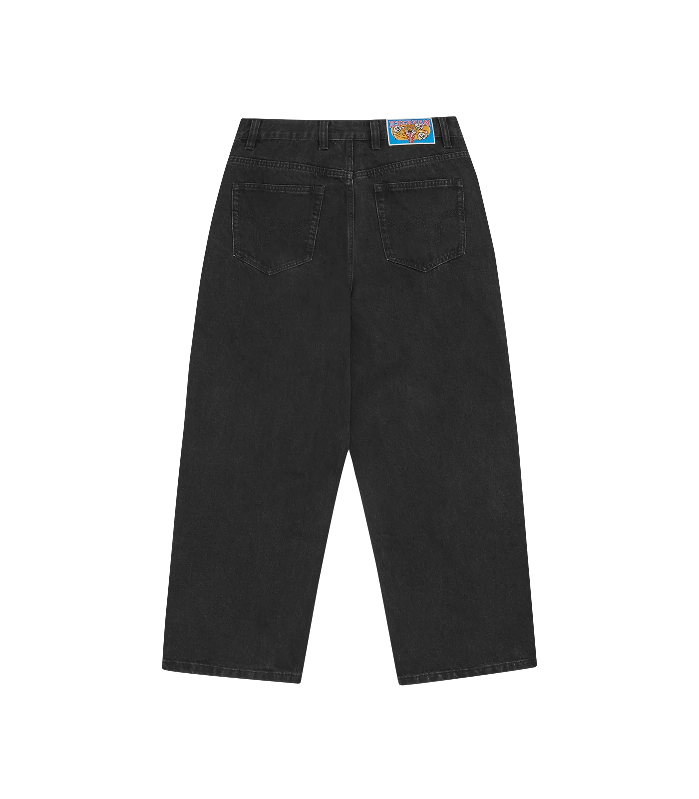 RUNNING DOG TRIPLE SCOOP DENIM PANT - BLACK
