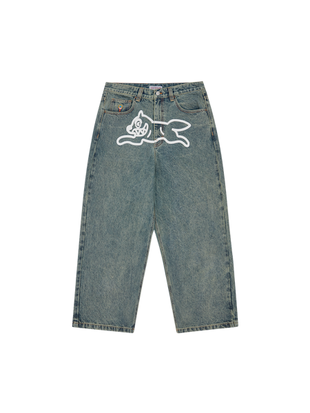 RUNNING DOG TRIPLE SCOOP DENIM PANT - VINTAGE WASH
