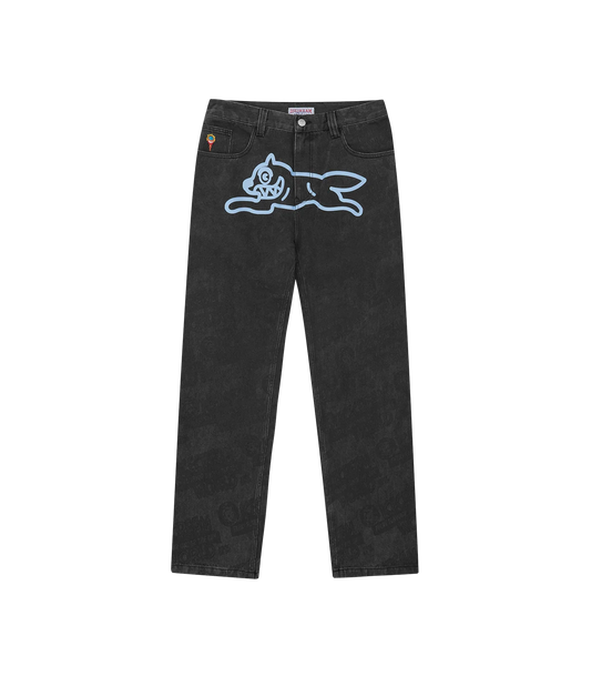 EVERY FLAVOUR DOUBLE SCOOP DENIM PANTS - WASHED BLACK