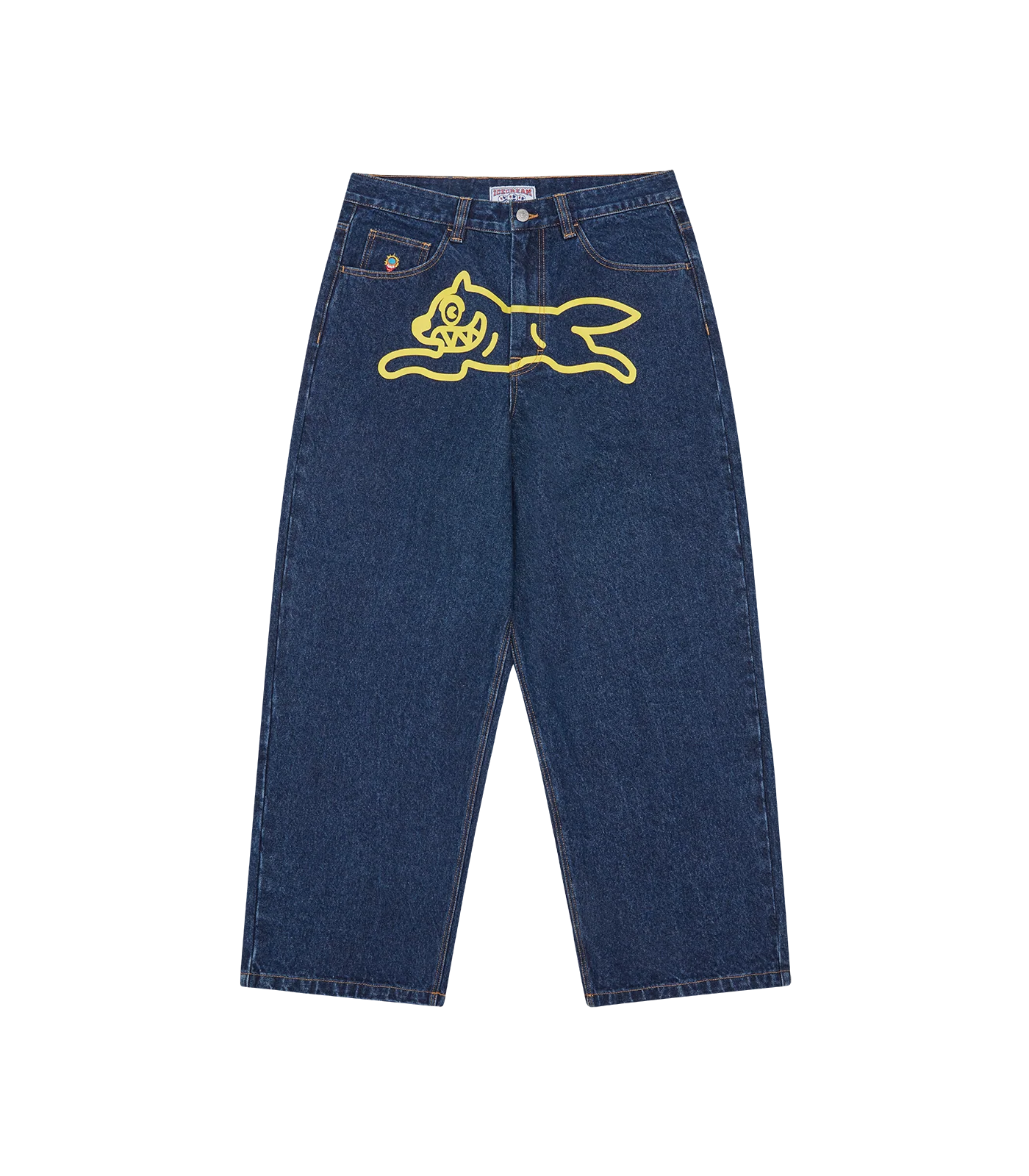RUNNING DOG TRIPLE SCOOP DENIM PANTS - INDIGO