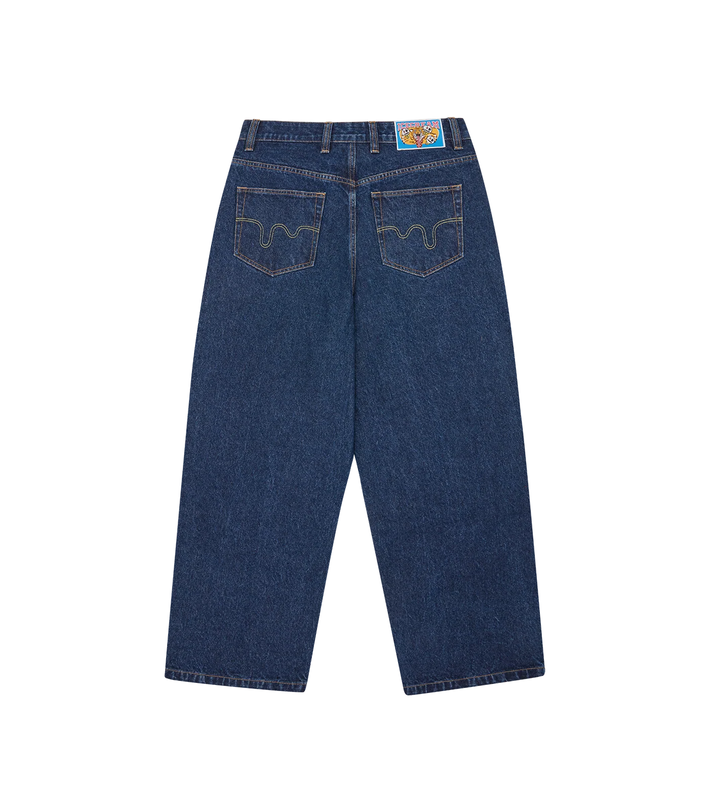 RUNNING DOG TRIPLE SCOOP DENIM PANTS - INDIGO