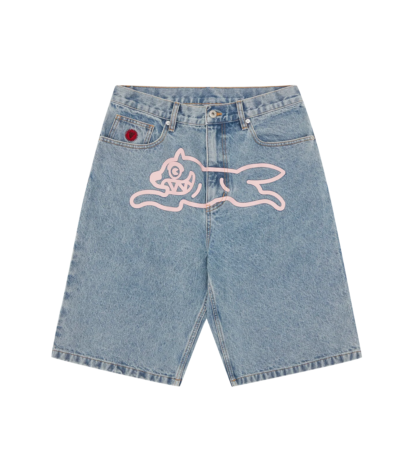 RUNNING DOG DENIM SHORTS - HEAVY WASH BLUE
