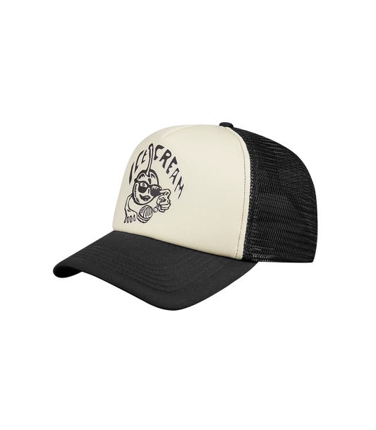 CHERRY TRUCKER CAP - YELLOW/BLACK