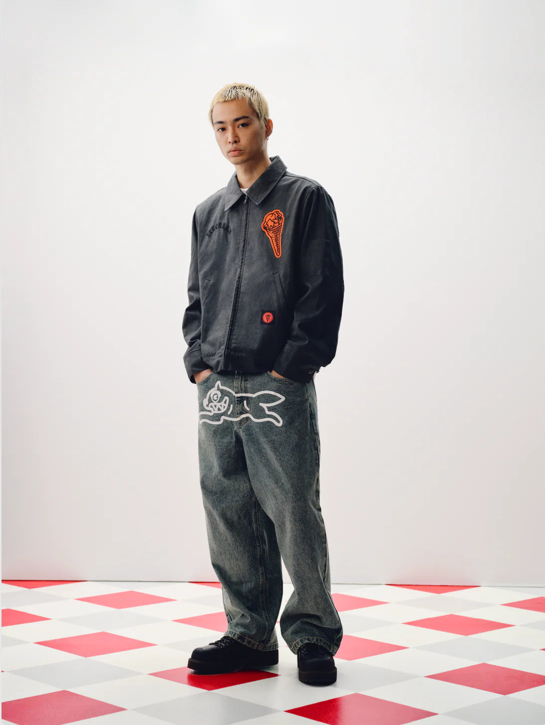 RUNNING DOG TRIPLE SCOOP DENIM PANT - VINTAGE WASH