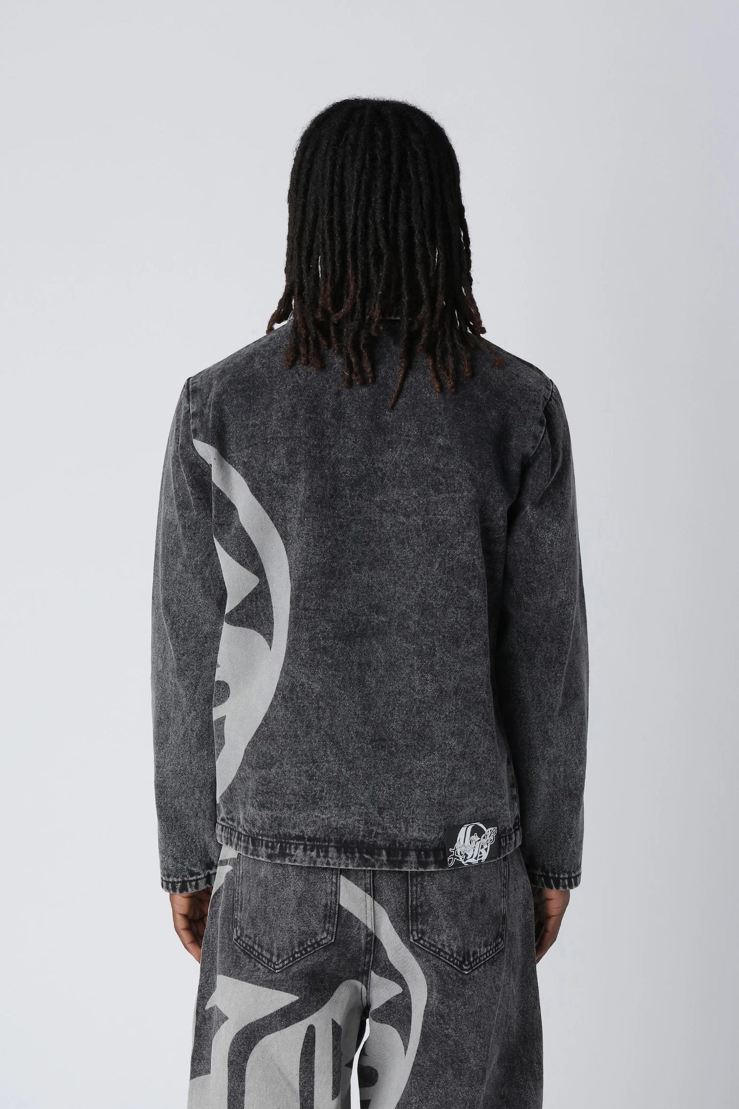 LOGO DENIM JACKET - Black