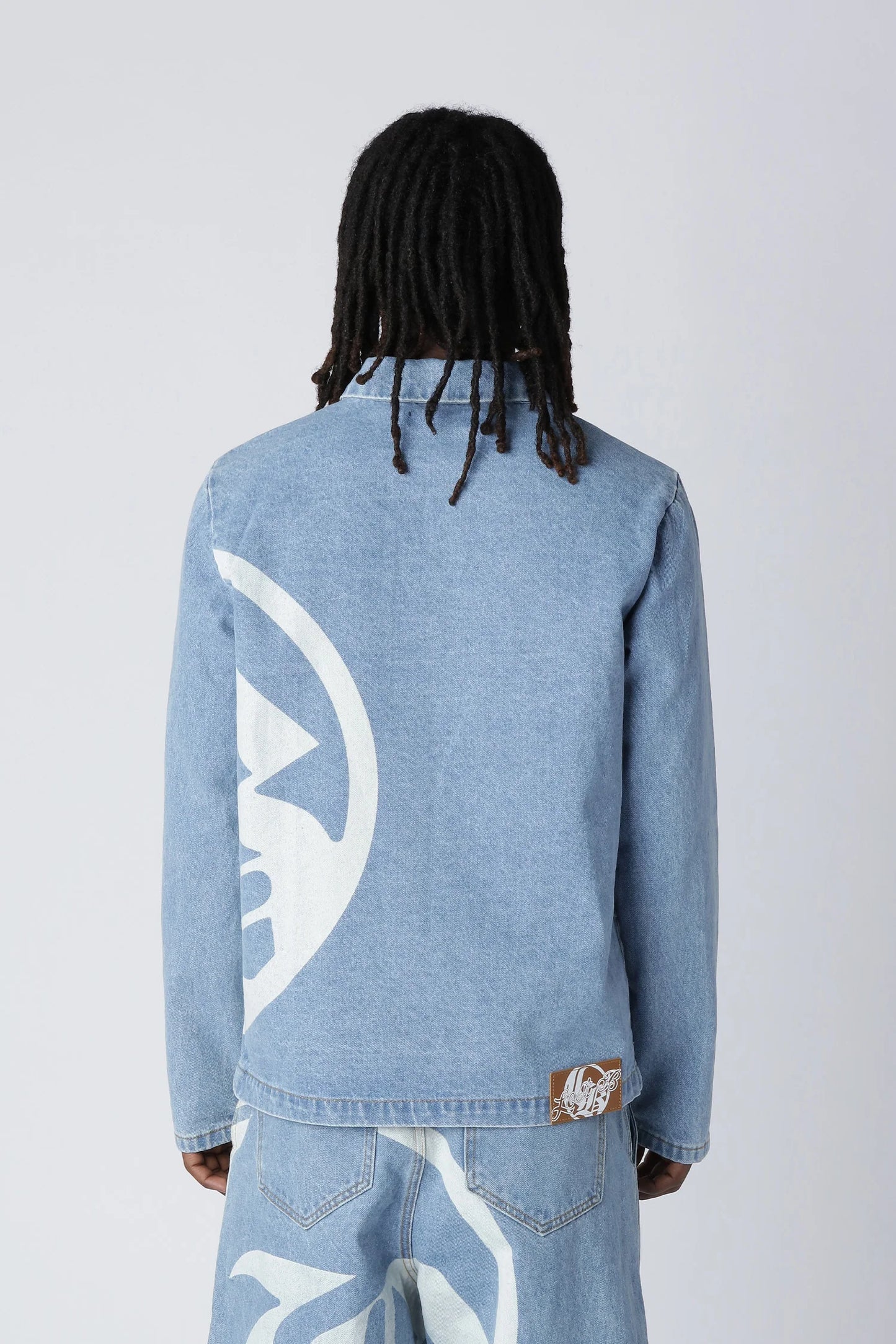 LOGO DENIM JACKET - Light Blue